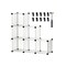 Cube Storage Shelving Unit 6 Cube Organizer Stackable Plastic Storage Rack White